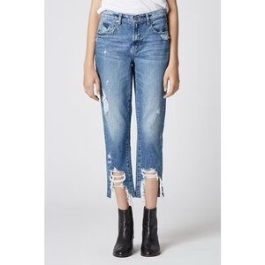BLANK NYC The Madison Crop High Rise Distressed Jean